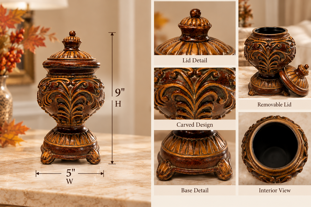 Mayan Gold Ornate Decorative Box