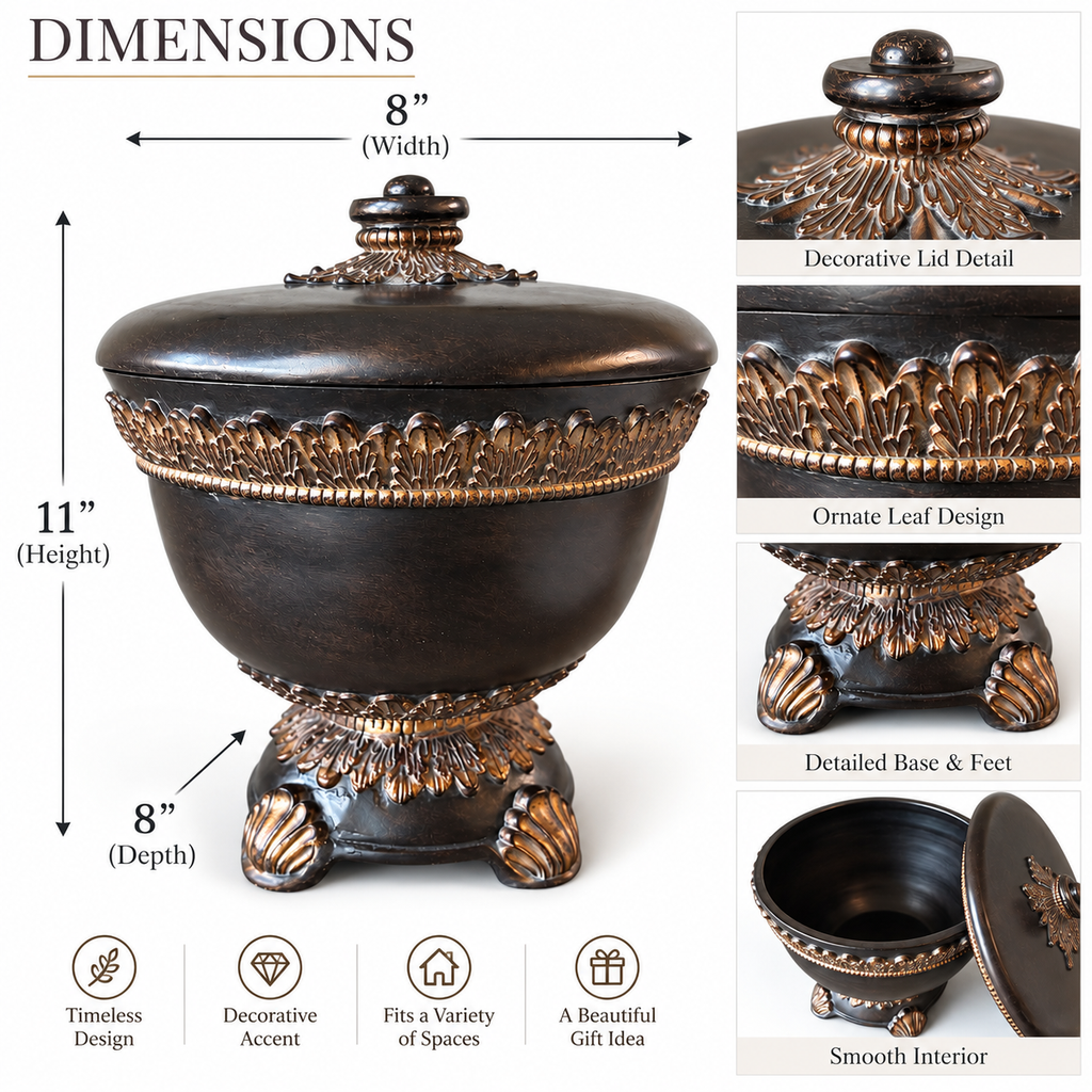 Large Hazelnut and Darkwood Lidded Bowl